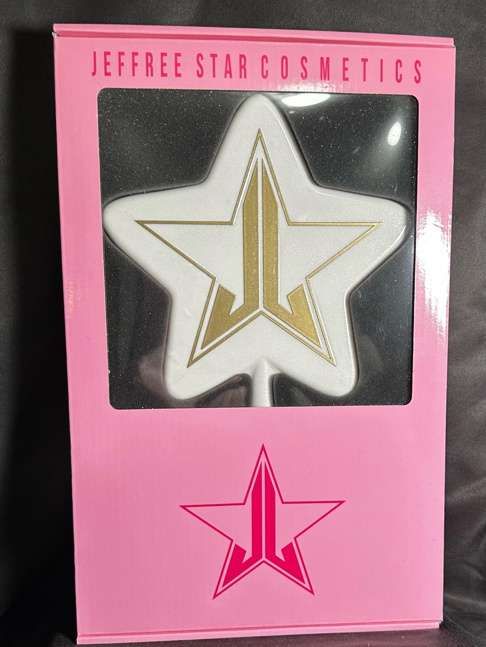JEFFREE STAR MIRROR WHITE STAR SHAPED WITH GLITTER - BRAND NEW SEALED IN THE BOX